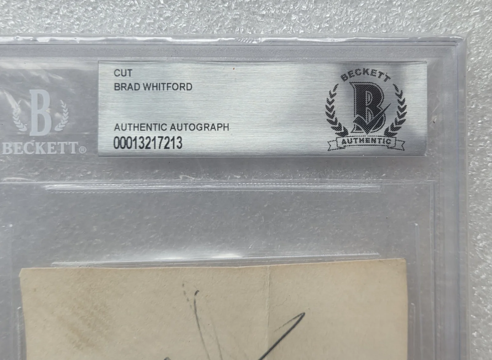 BRAD WHITFORD BAS BECKETT COA SIGNED SLABBED AUTOGRAPHED AEROSMITH BAND RR HOF, image 3