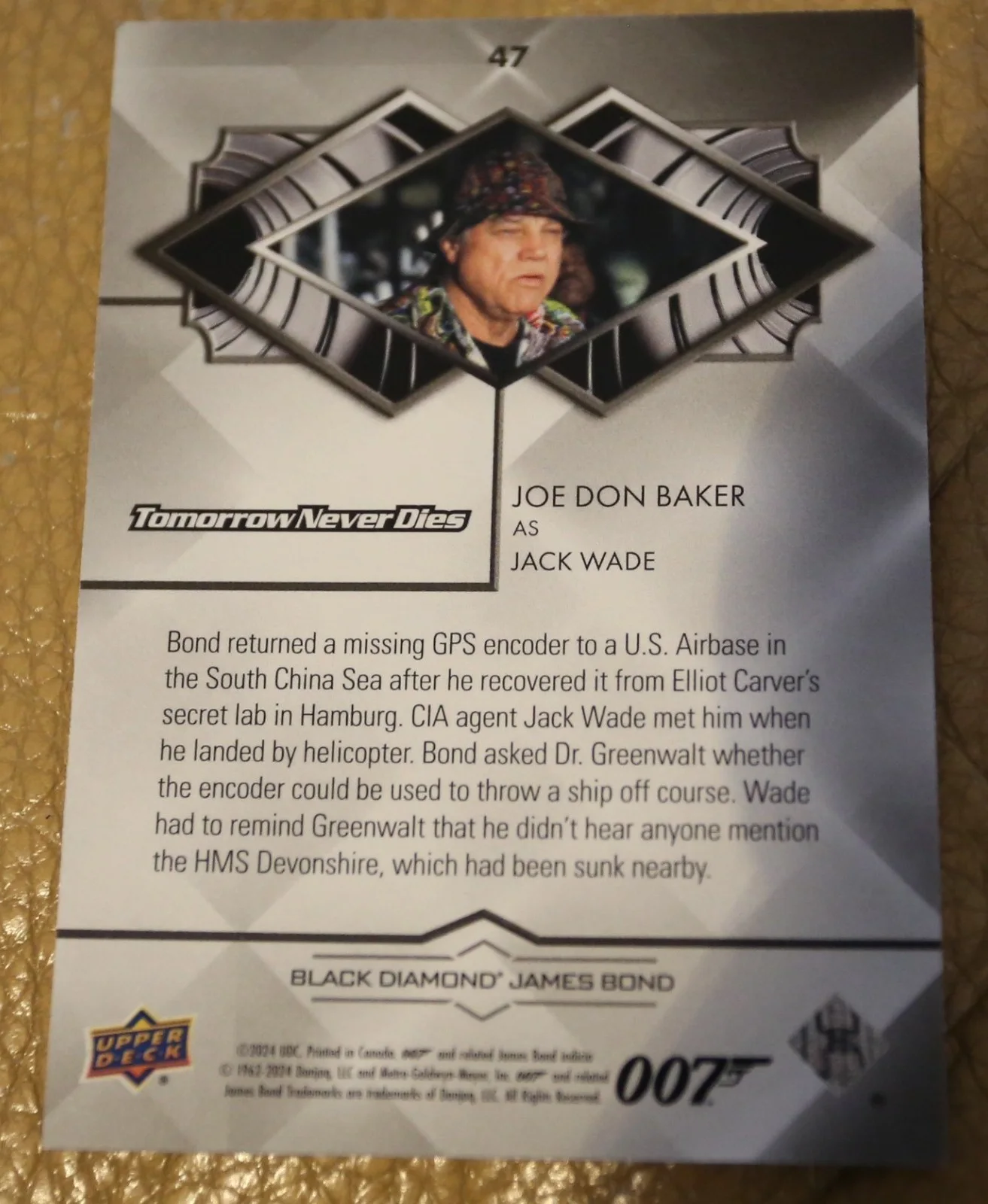 JAMES BOND NUMBER 115 of 199 JOE DON BAKER JACK WADE BLACK DIAMOND TRADING CARD, изображение 2
