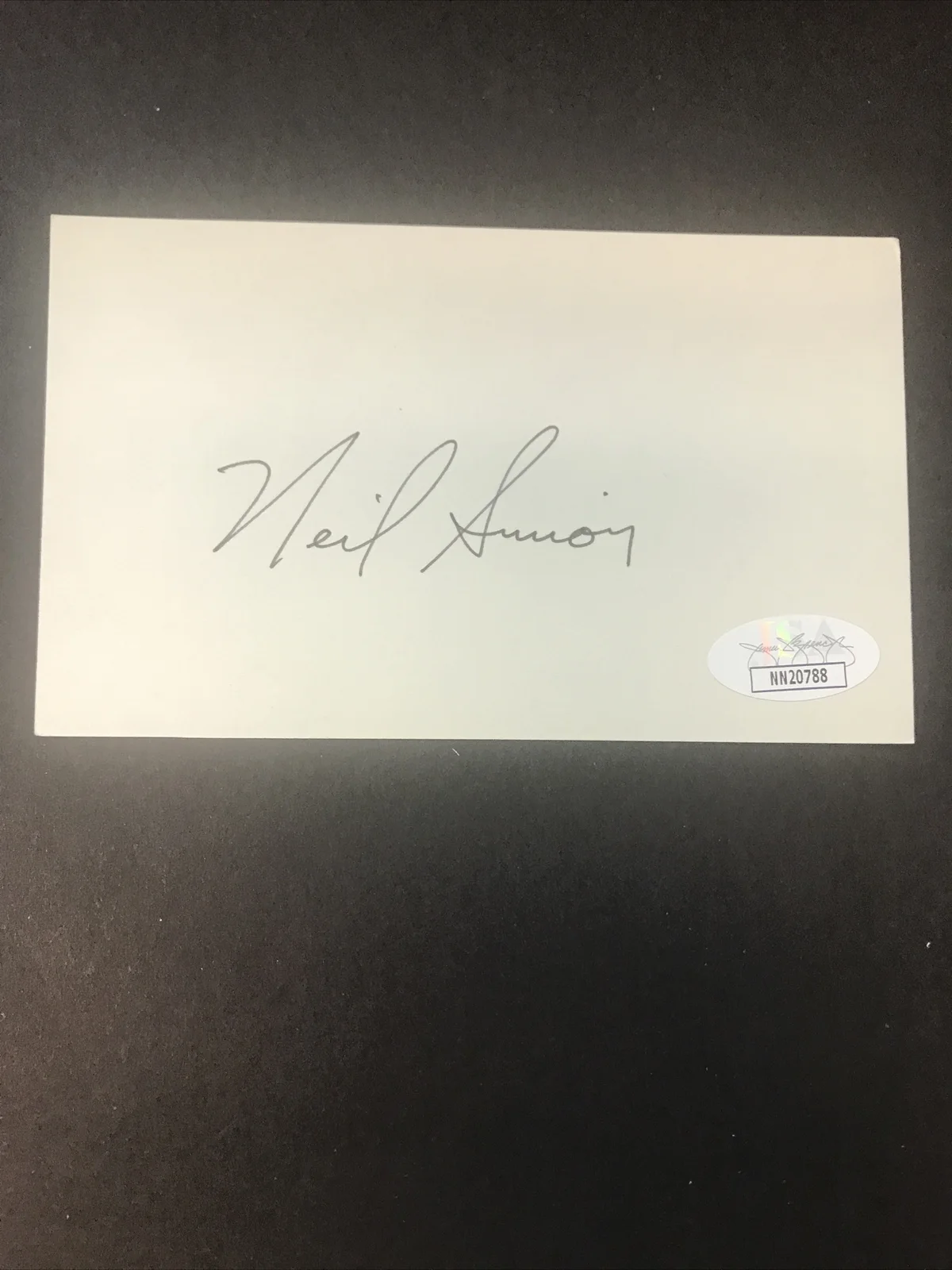 Neil Simon — Neil Simon Playwright JSA Certified Signed 3x5 Index Card Autograph, image 2
