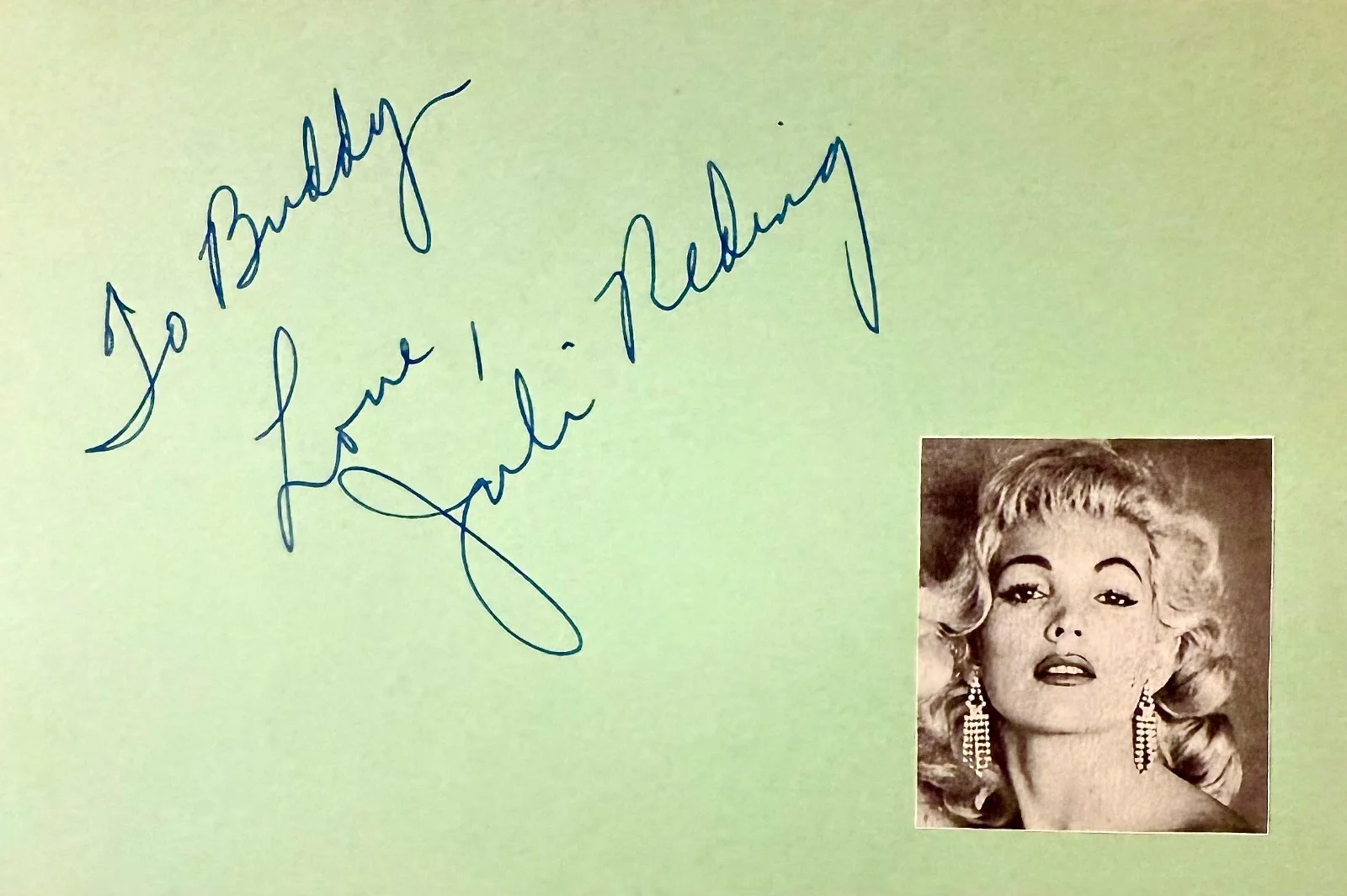 Juli Reding — JULI REDING Signed Autograph 4"x 6" INDEX CARD The Interns Tormented VICE RAIDS, image 3