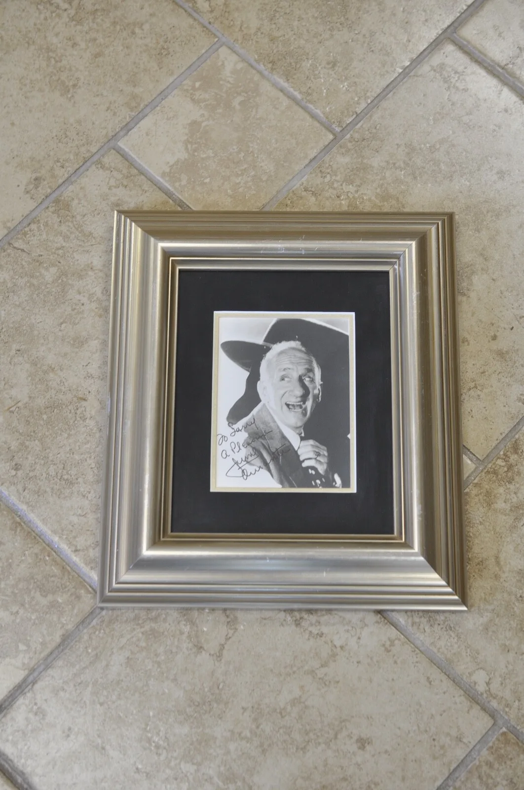 Jimmy Durante — Vintage Jimmy Durante Signed Autographed Picture Framed Photo 15 X 13