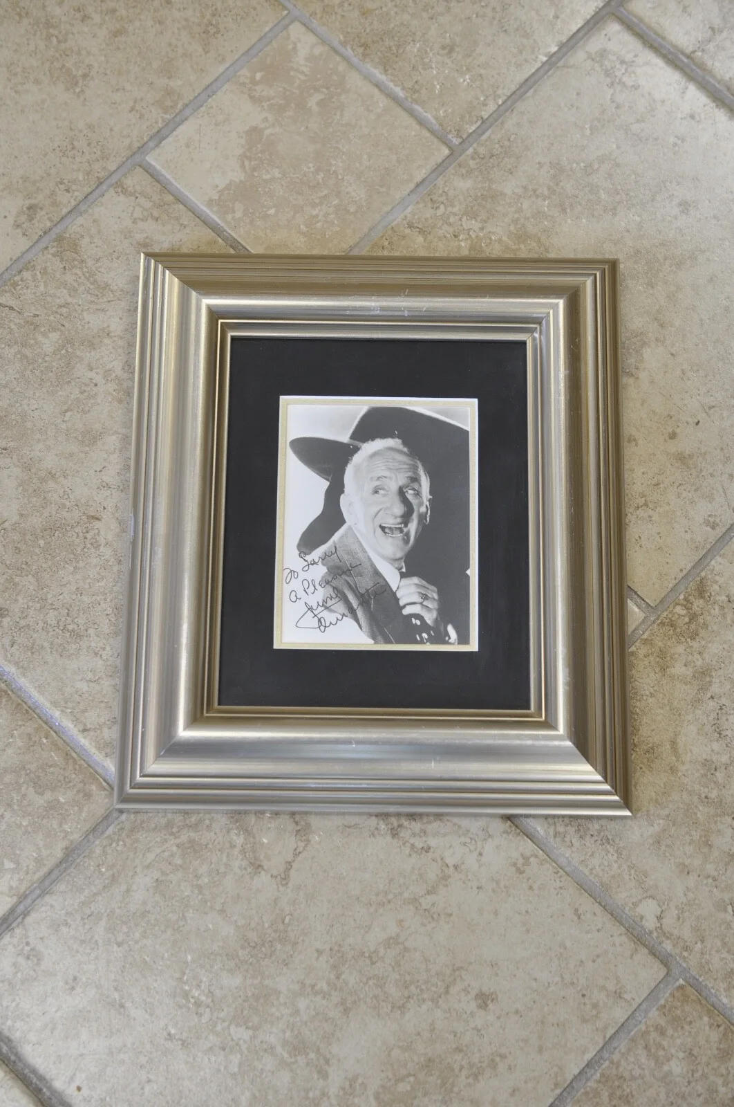 Jimmy Durante — Vintage Jimmy Durante Signed Autographed Picture Framed Photo 15 X 13, изображение 2