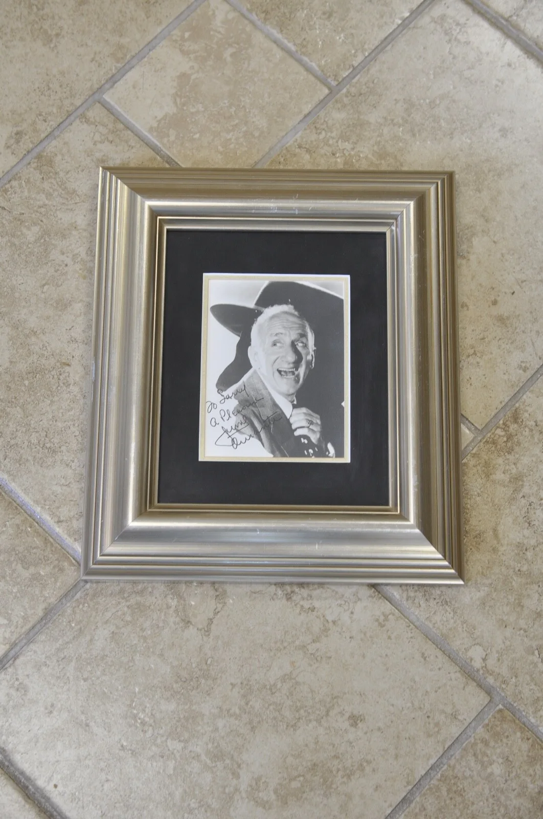 Jimmy Durante — Vintage Jimmy Durante Signed Autographed Picture Framed Photo 15 X 13, изображение 3