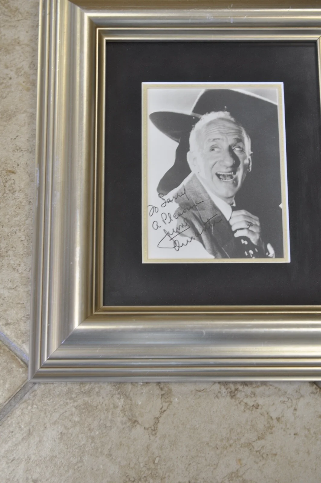 Jimmy Durante — Vintage Jimmy Durante Signed Autographed Picture Framed Photo 15 X 13, изображение 4