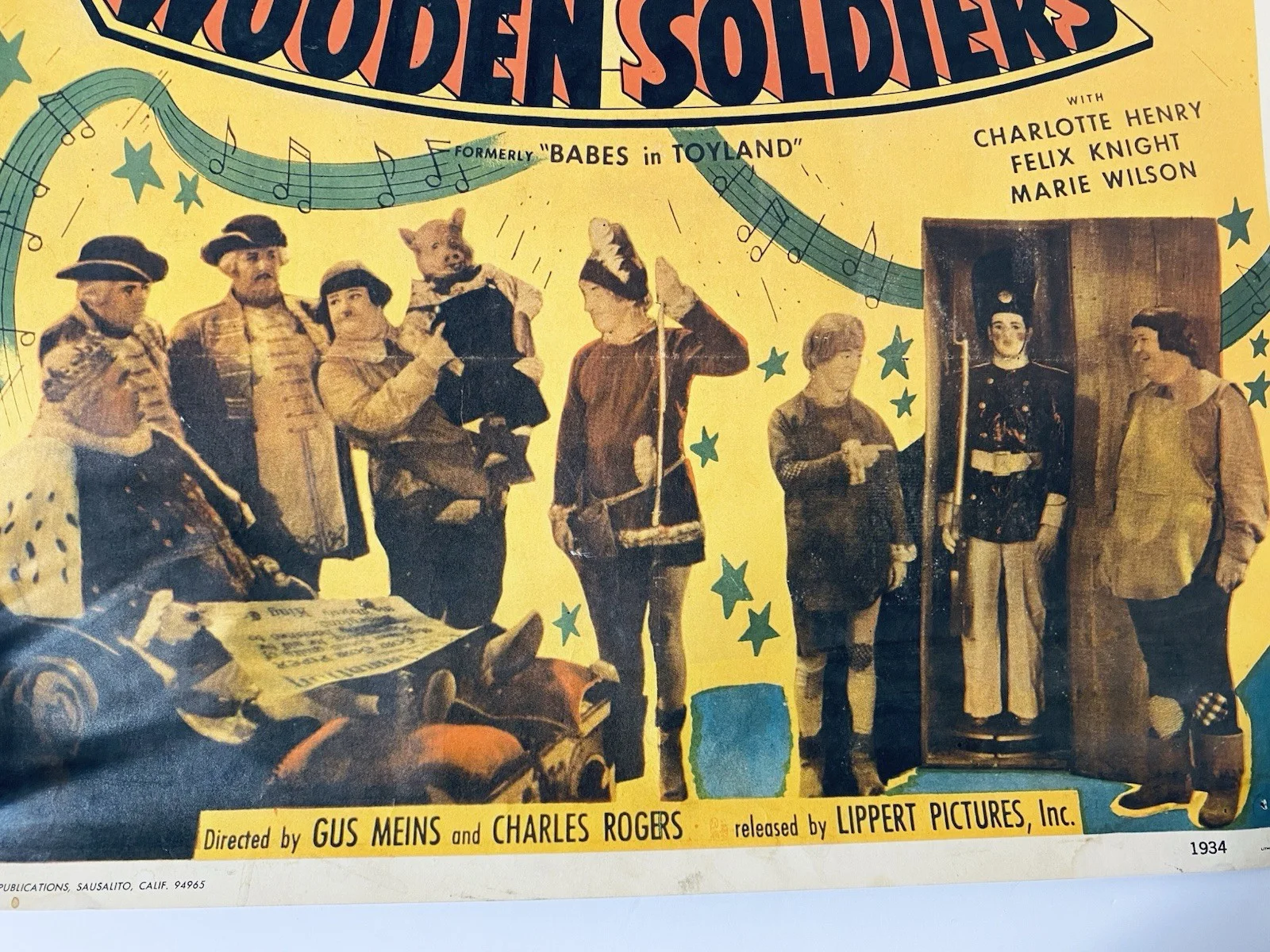 Laurel & Hardy Vintage Film Poster March Of The Wooden Soldiers (1934) USA 1960s, изображение 4