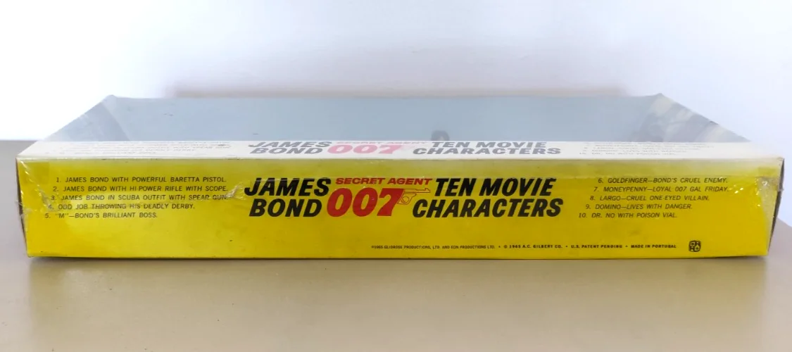 1965 Gilbert James Bond 007 Factory Sealed Ten Movie Characters Set - Vintage, изображение 4