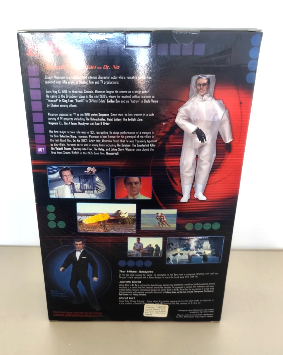 James Bond 007 Sideshow Dr No Joseph Wiseman 12” Figure Factory Sealed Boxed MIB, image 3