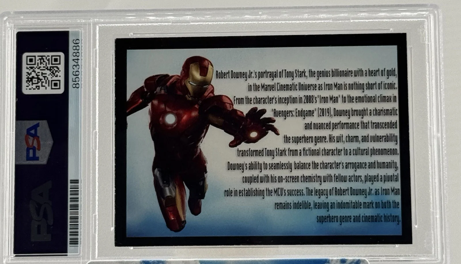 Robert Downey Jr — Robert Downey Jr. Signed Cut Iron Man Card PSA Autograph Authentic Marvel Doom, image 2