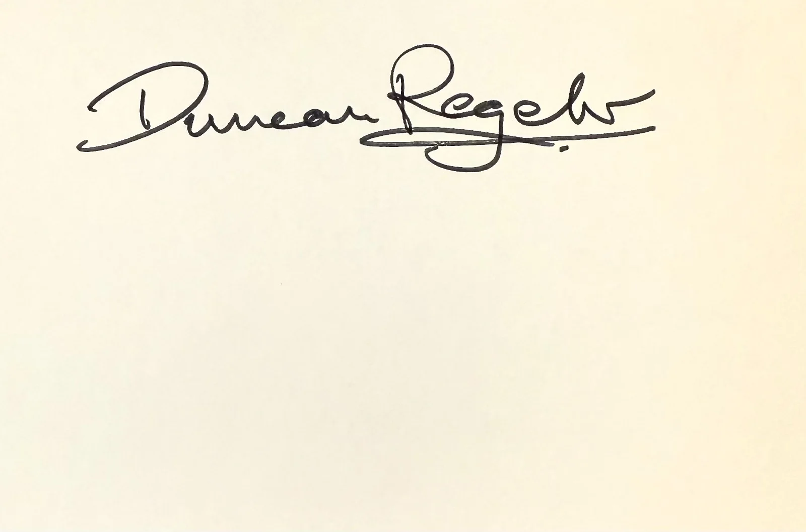 Duncan Regehr — DUNCAN REGEHR Signed Autographed 4"x 6" INDEX CARD The Monster Squad BLOOD SURF, изображение 3