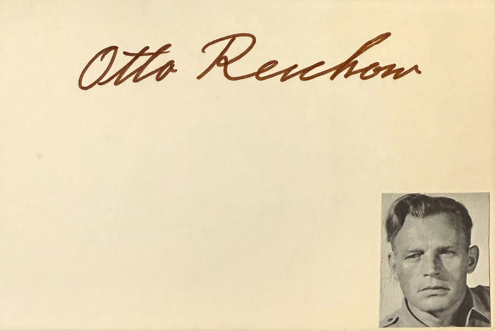 Otto Reichow — OTTO REICHOW Signed Autograph 4x 6 INDEX CARD Five Graves to Cairo ULZANA'S RAID, изображение 3
