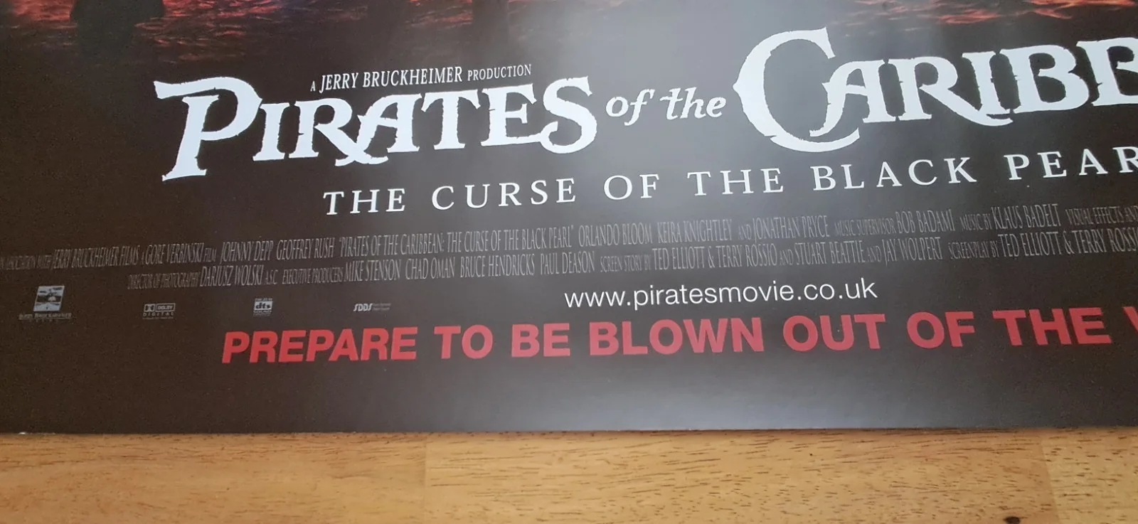 Pirates of the Caribbean: The Curse of the Black Pearl (2003) Org Quad Poster, изображение 2