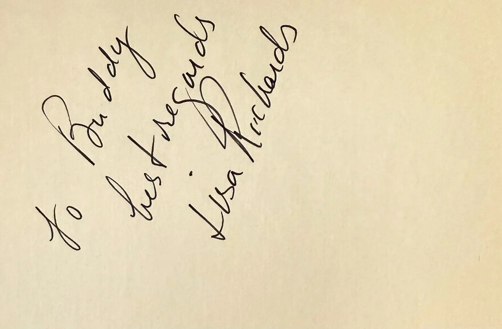 Lisa Richards — LISA RICHARDS Autograph Signed 4"x 6" INDEX CARD Mr. Mom House of Dark Shadows, изображение 3