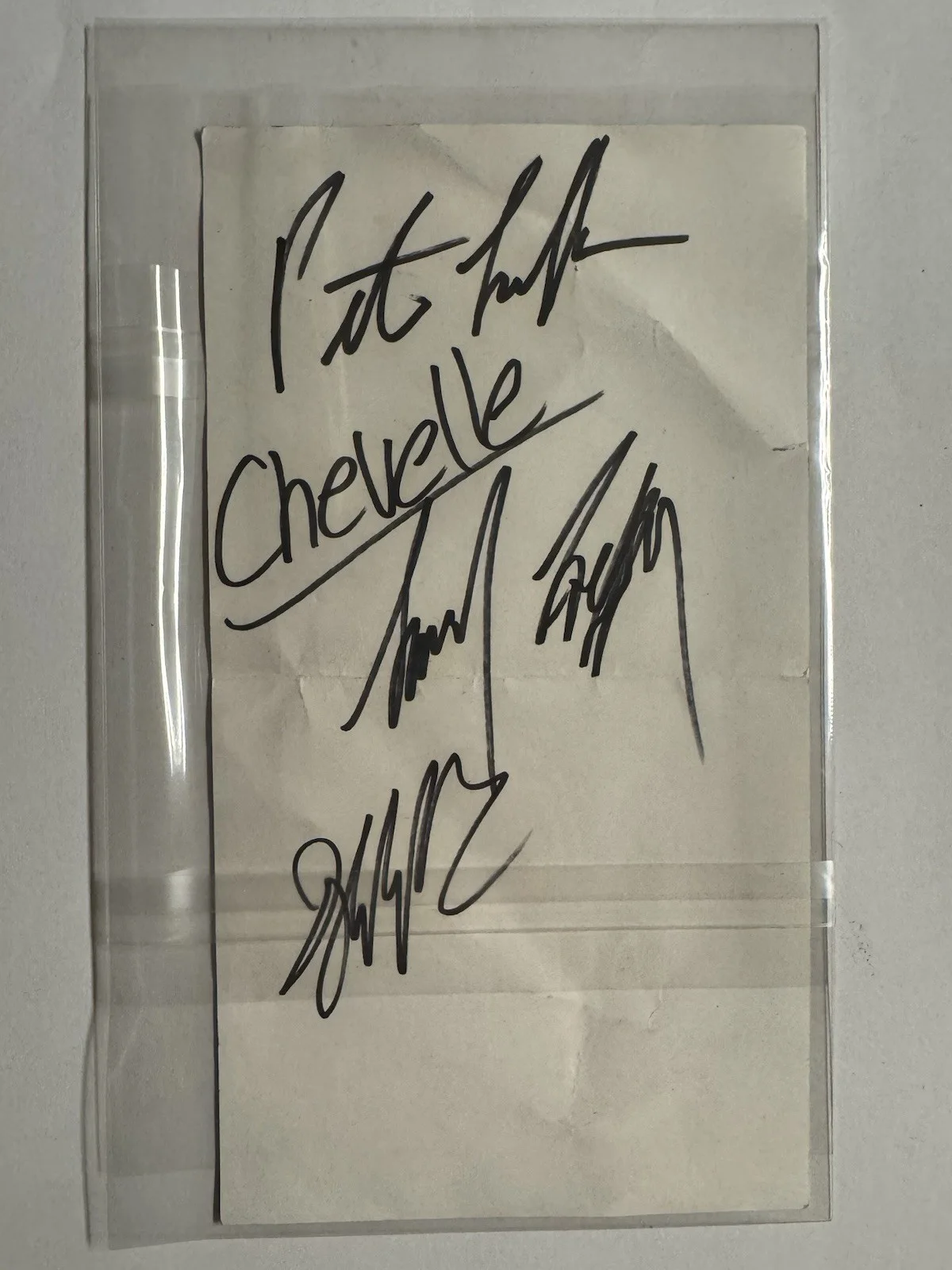 Chevelle Wonder What's Next FYE Poster 2002 AUTOGRAPHED SIGNED Full Band 8x4.5, image 2