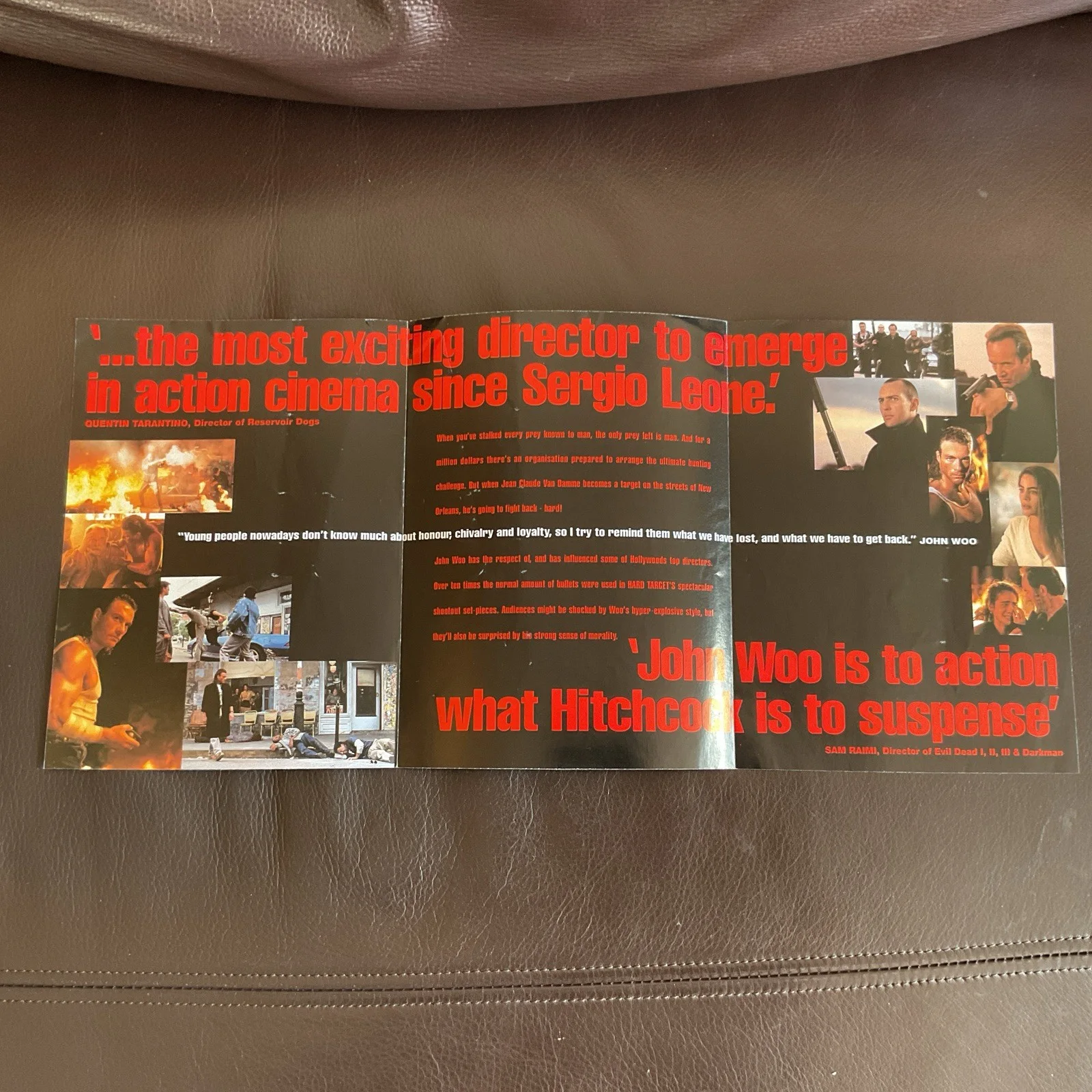 Jean Claude Van Damme in Hard Target Film Movie Cinema Promotional Flyer Leaflet, изображение 2