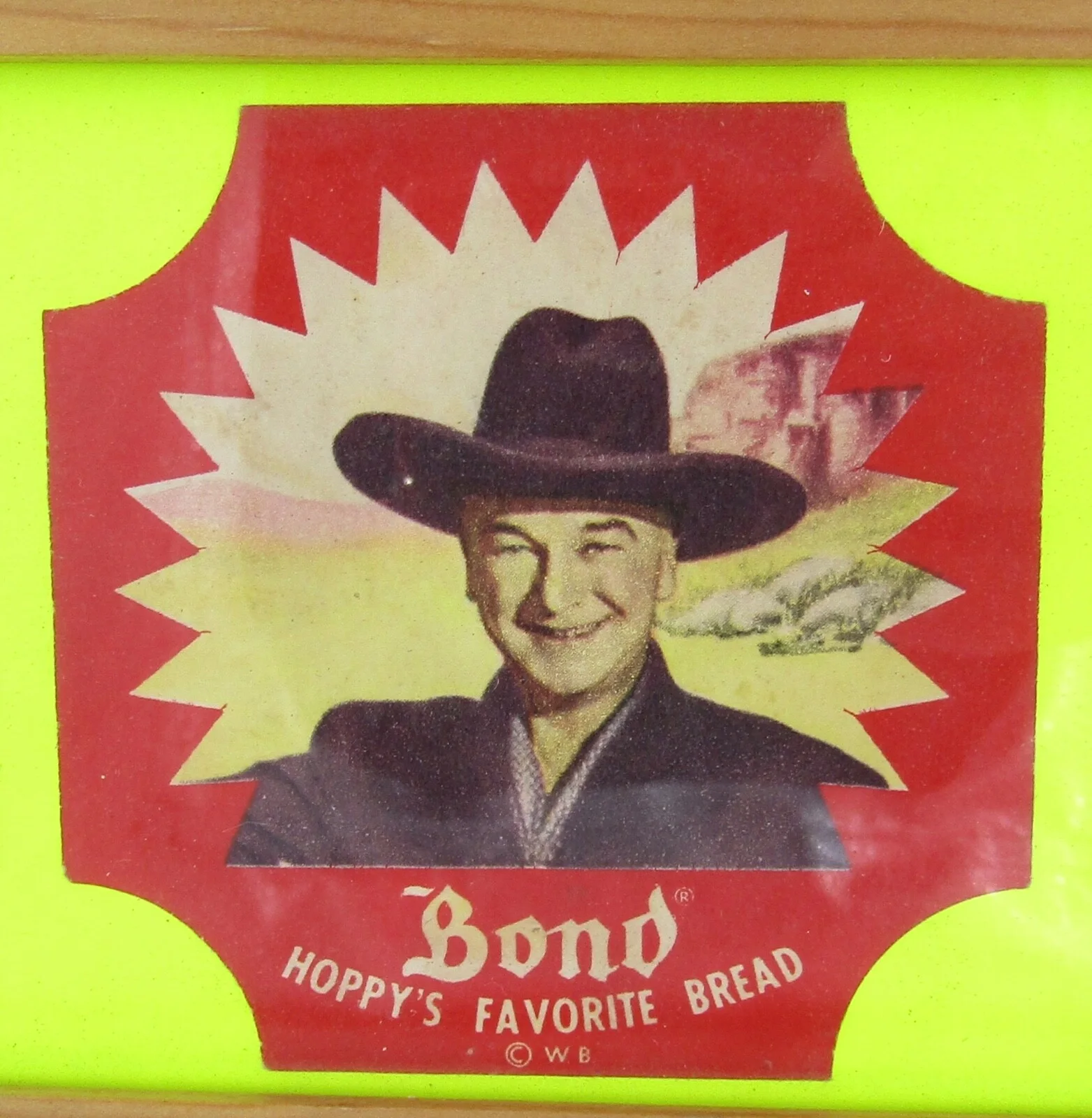 HOPALONG CASSIDY Cowboy Western 1950's - Bond Bread Advertising Labels Framed, image 3