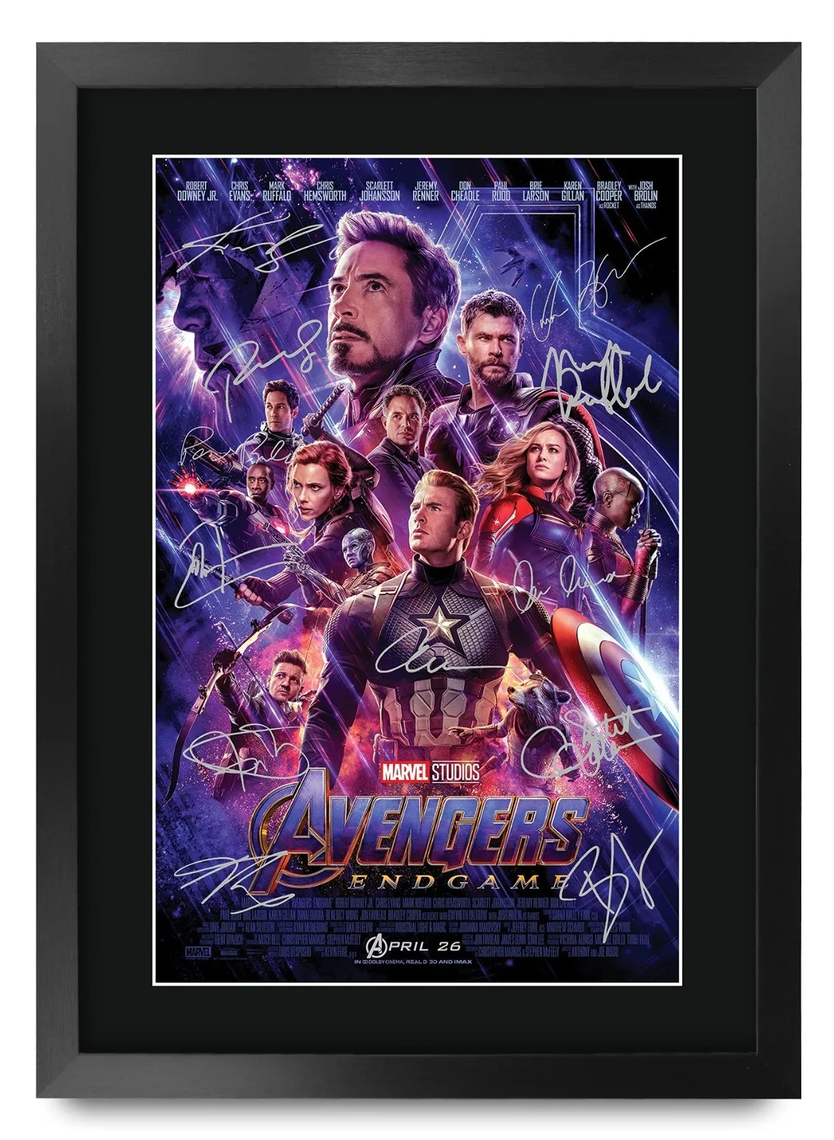 Avengers Endgame 16x12 Inch Framed Poster - Autographed Movie Memorabilia Gift, изображение 2