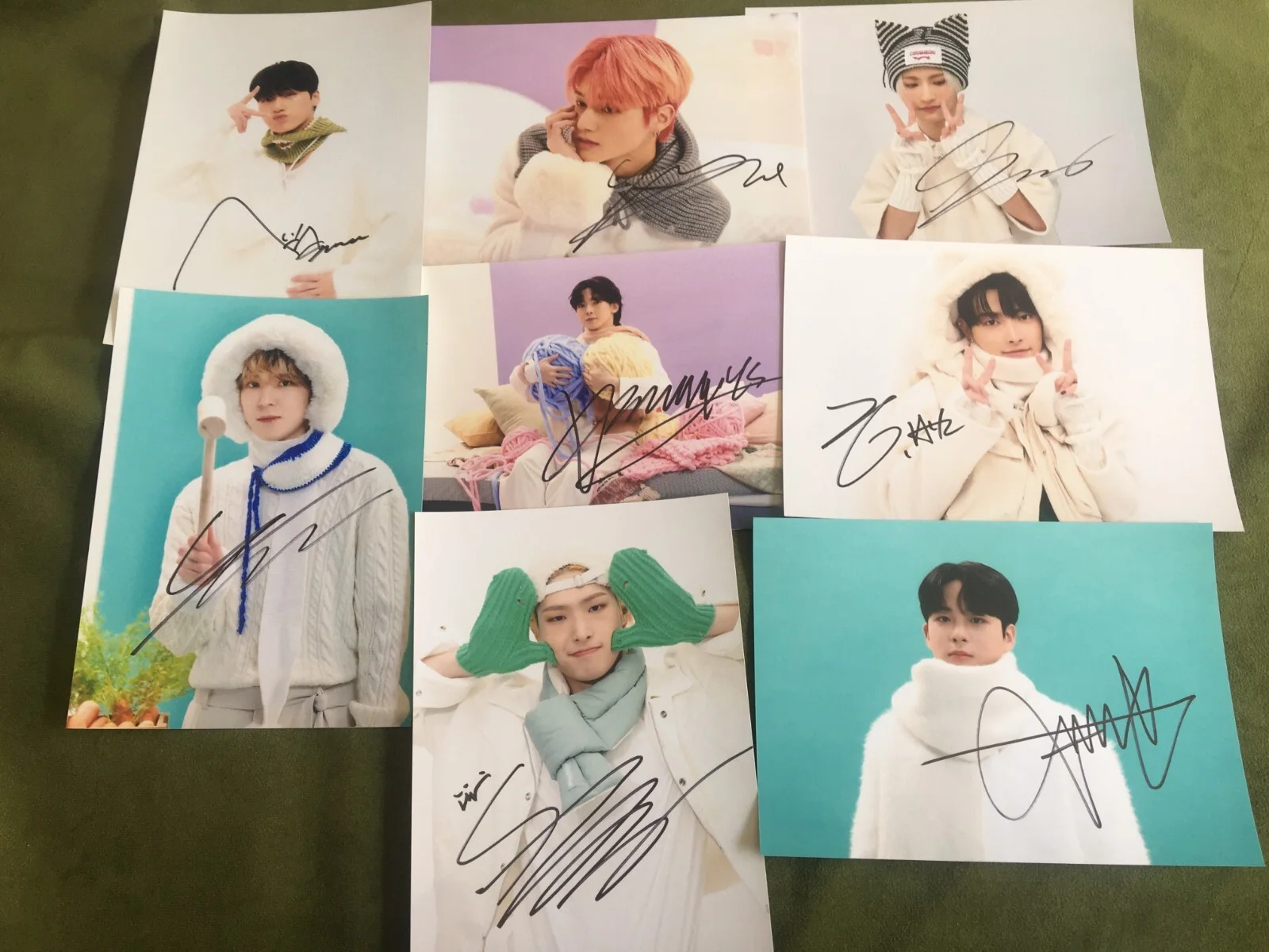 ATEEZ ateez Autographed Group Photo 5*7 K-POP Collection Gifts 2023A, изображение 4