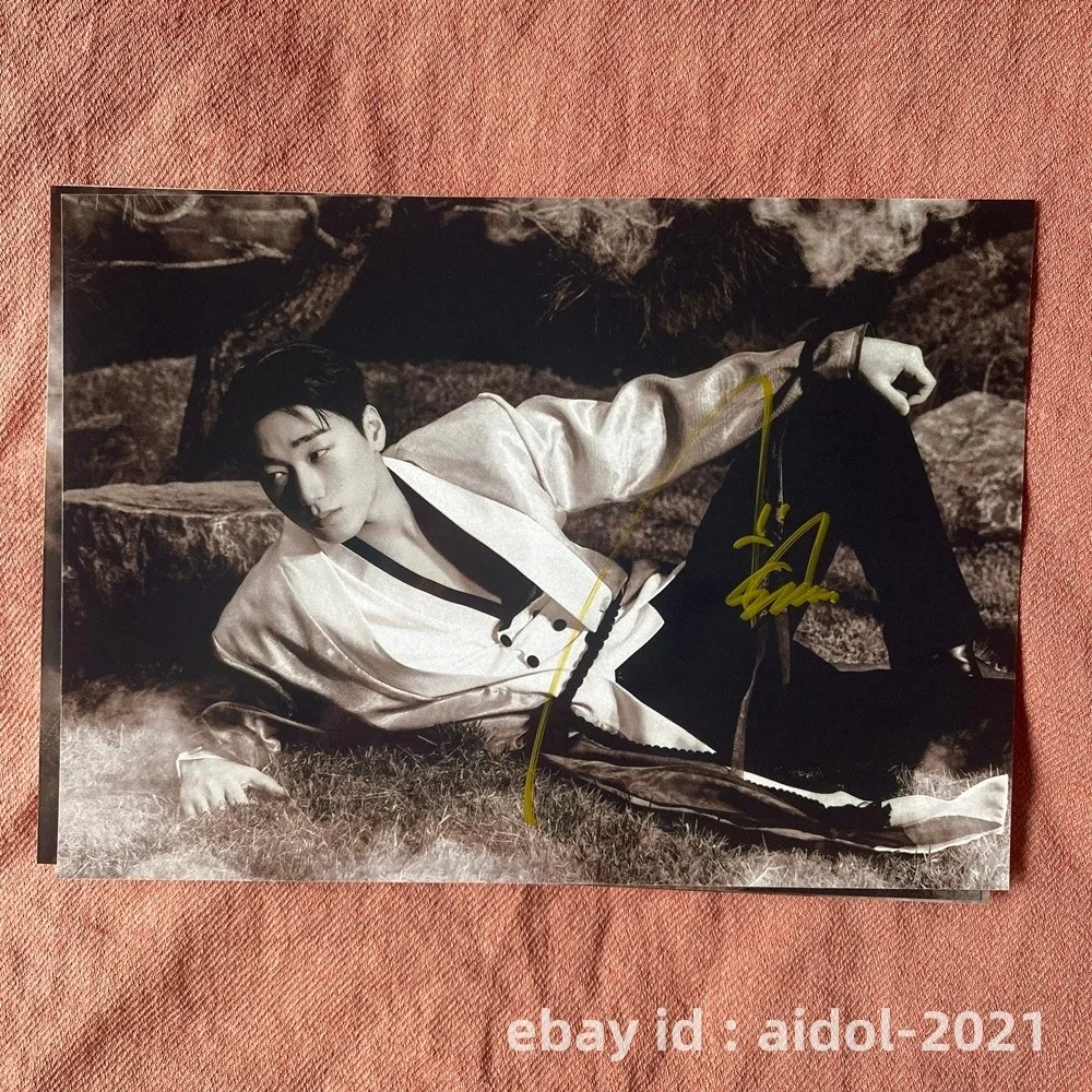 ATEEZ SAN Autographed Photo Golden Hour Part4 5*7 K-POP Collection 2026, изображение 3