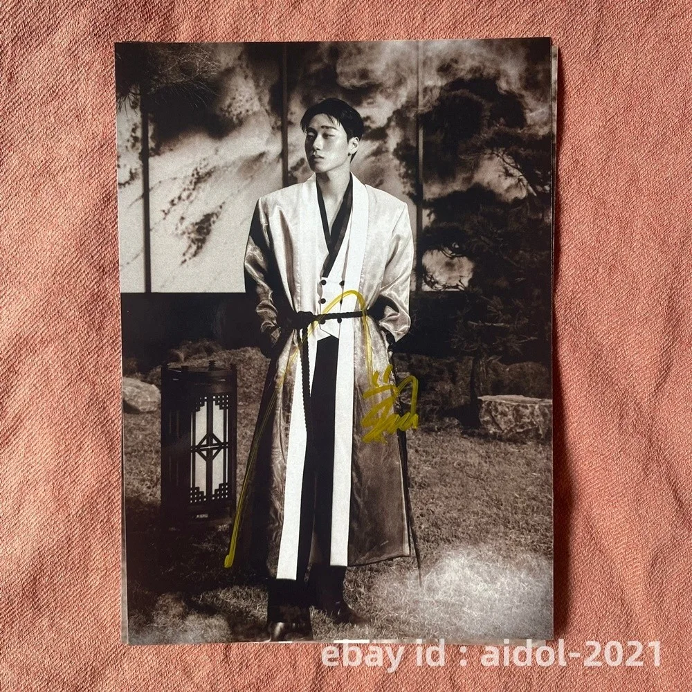 ATEEZ SAN Autographed Photo Golden Hour Part4 5*7 K-POP Collection 2026, изображение 4