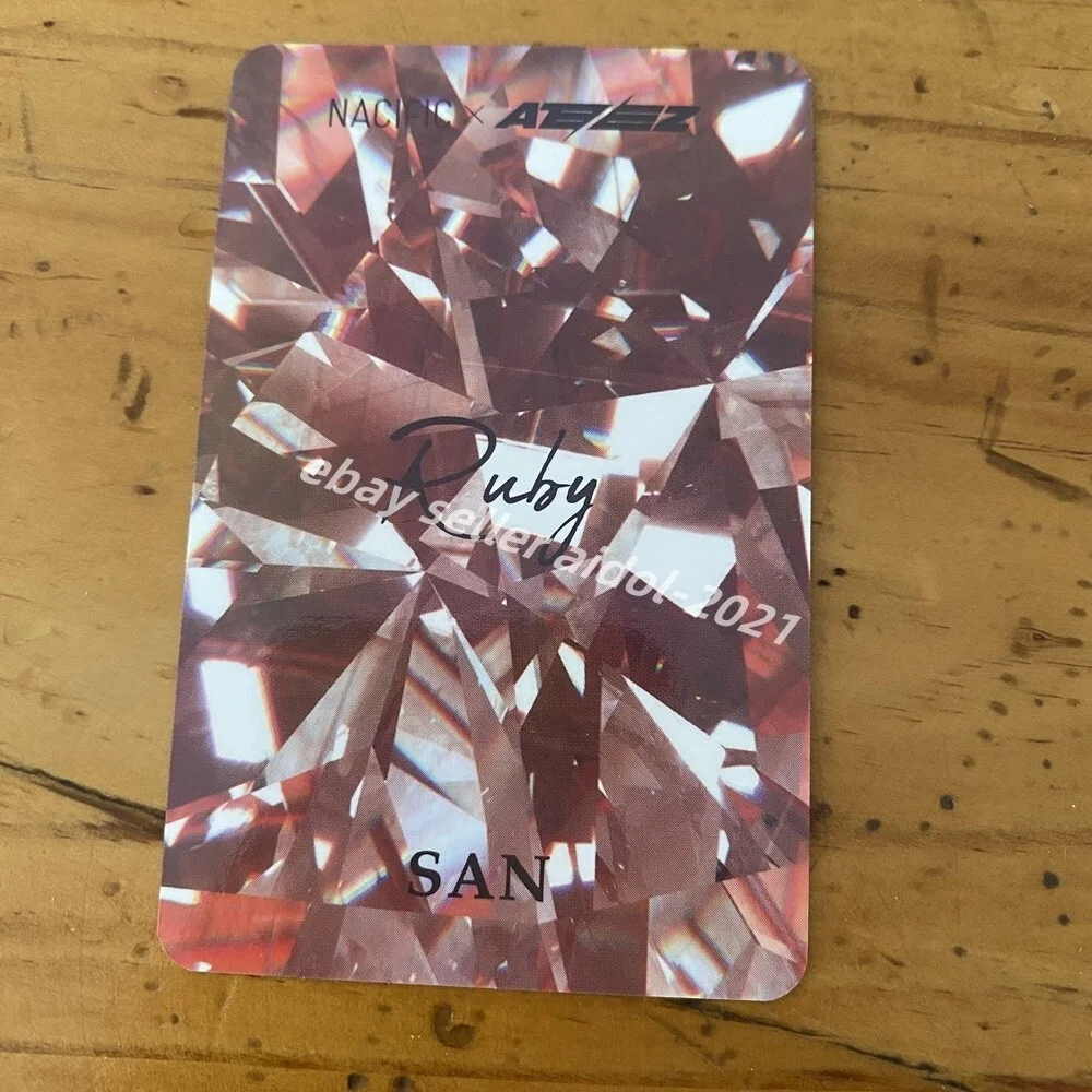 ATEEZ ateez SAN Autographed Signed Photo Card Official K-POP Collection 2025A, изображение 2