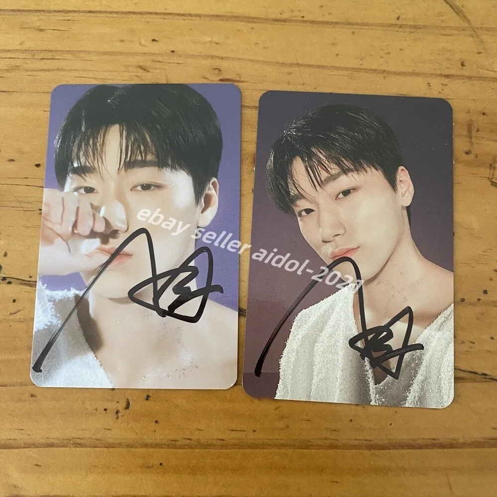 ATEEZ ateez SAN Autographed Signed Photo Card Official K-POP Collection 2025A, изображение 3