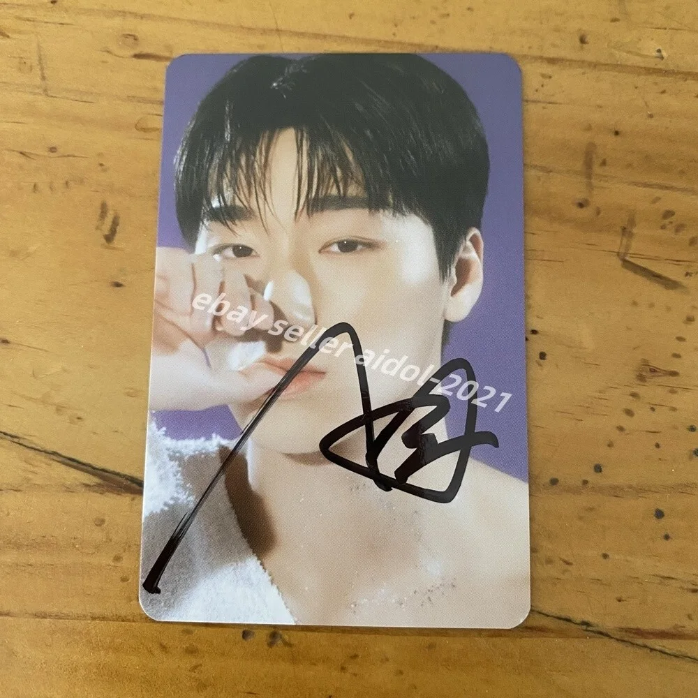 ATEEZ ateez SAN Autographed Signed Photo Card Official K-POP Collection 2025A, изображение 5