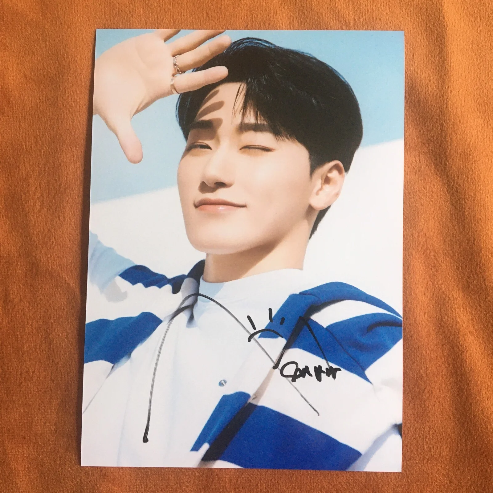 ATEEZ ateez SAN Autographed Signed Photo 5*7 K-POP Collection Gifts 2024A, image 3