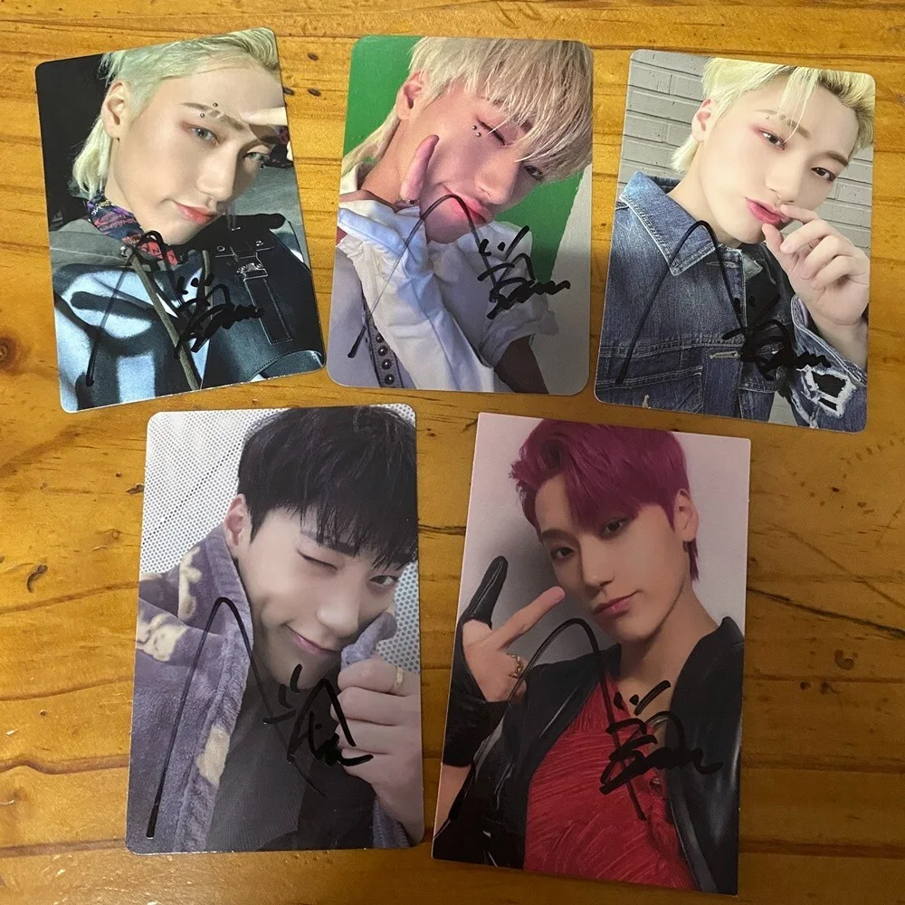 ATEEZ ateez SAN Autographed Signed Photo Card Official K-POP Collection 2024, изображение 3