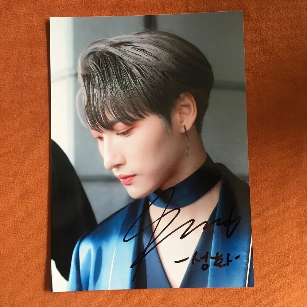 ATEEZ ateez Seonghwa Autographed Signed Photo 5*7 K-POP Collection Gifts 2024, image 3