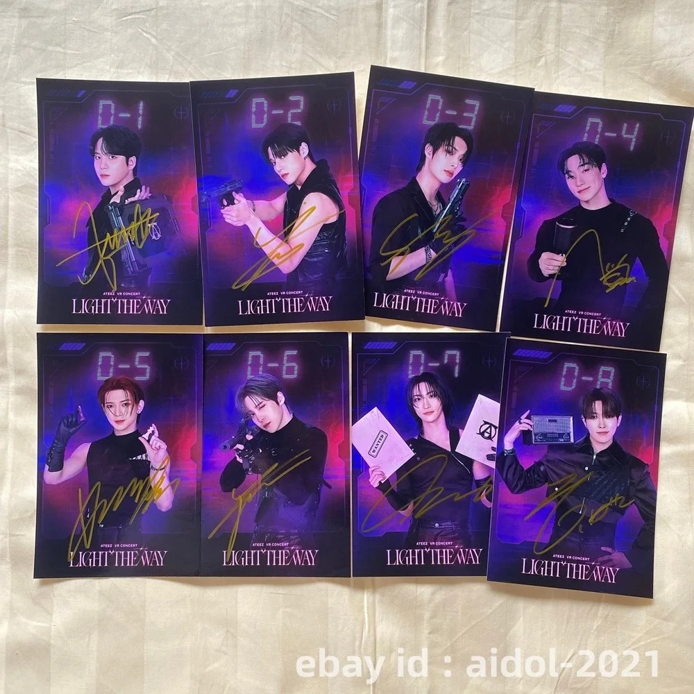 ATEEZ ateez Autographed Signed Photo Light The Way K-POP Collection 4*6 2025, image 2