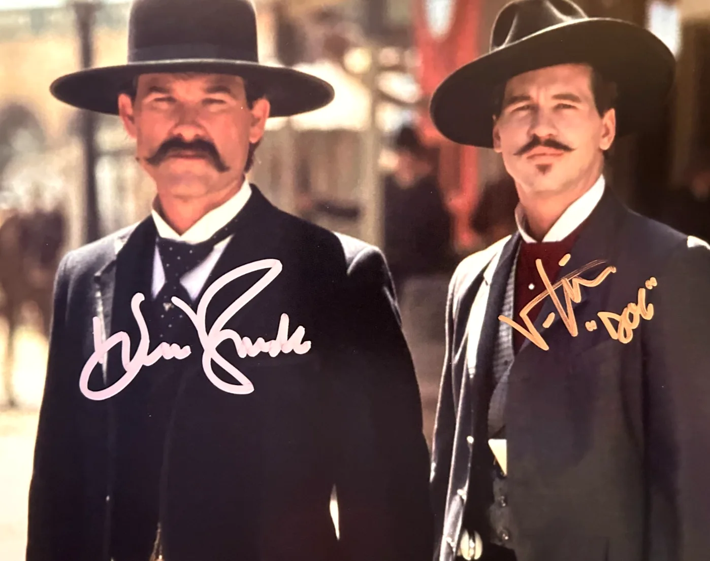 Val Kilmer, Kurt Russell — TOMBSTONE Signed (Russell, Kilmer) 8x10"Authentic Original Autograph w/COA, image 3