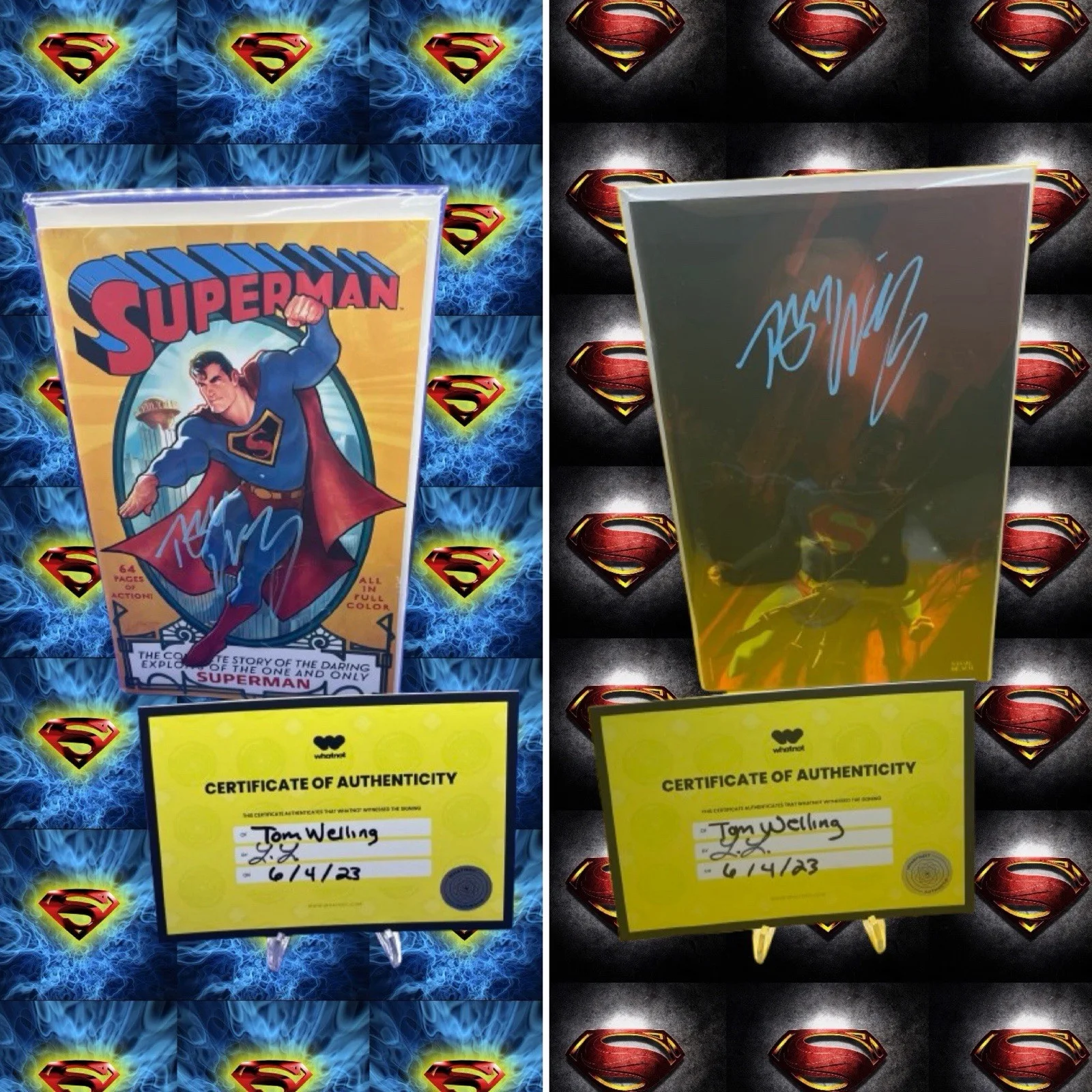 Tom Welling — Superman Comic Books Autographed by The Man of Steel Tom Welling with COA's