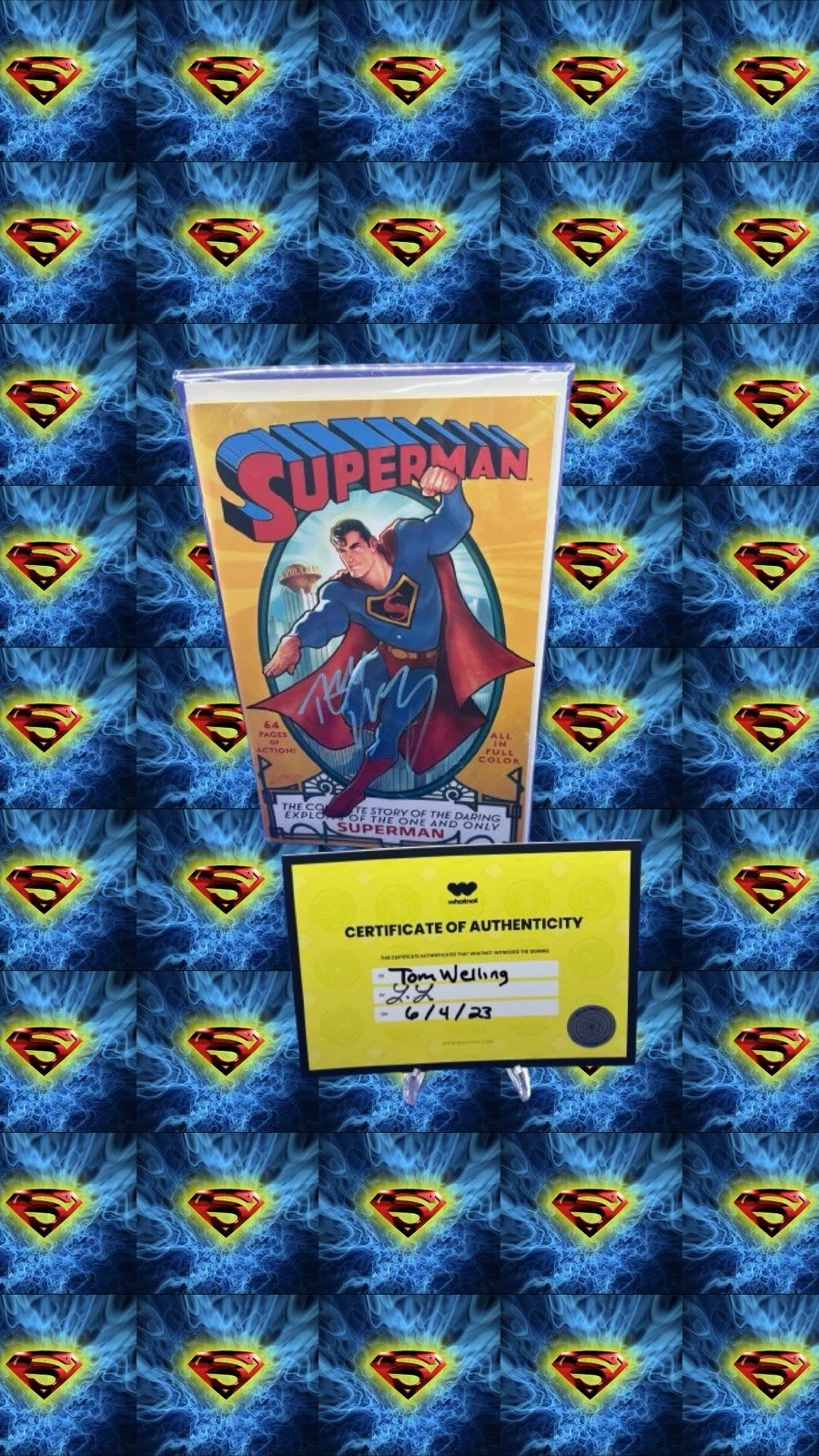 Tom Welling — Superman Comic Books Autographed by The Man of Steel Tom Welling with COA's, изображение 2