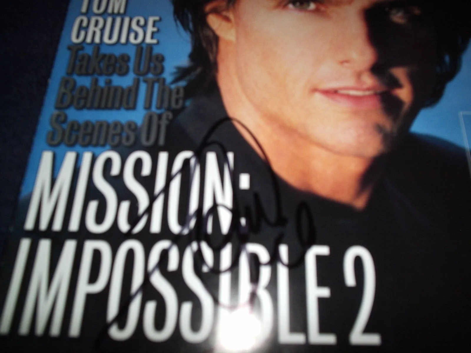 TOM CRUISE — TOM CRUISE SIGNED ENTERTAINMENT MAGAZINE COVER JUNE 2000 XRARE! M.I.2 PROOF JSA!, изображение 3