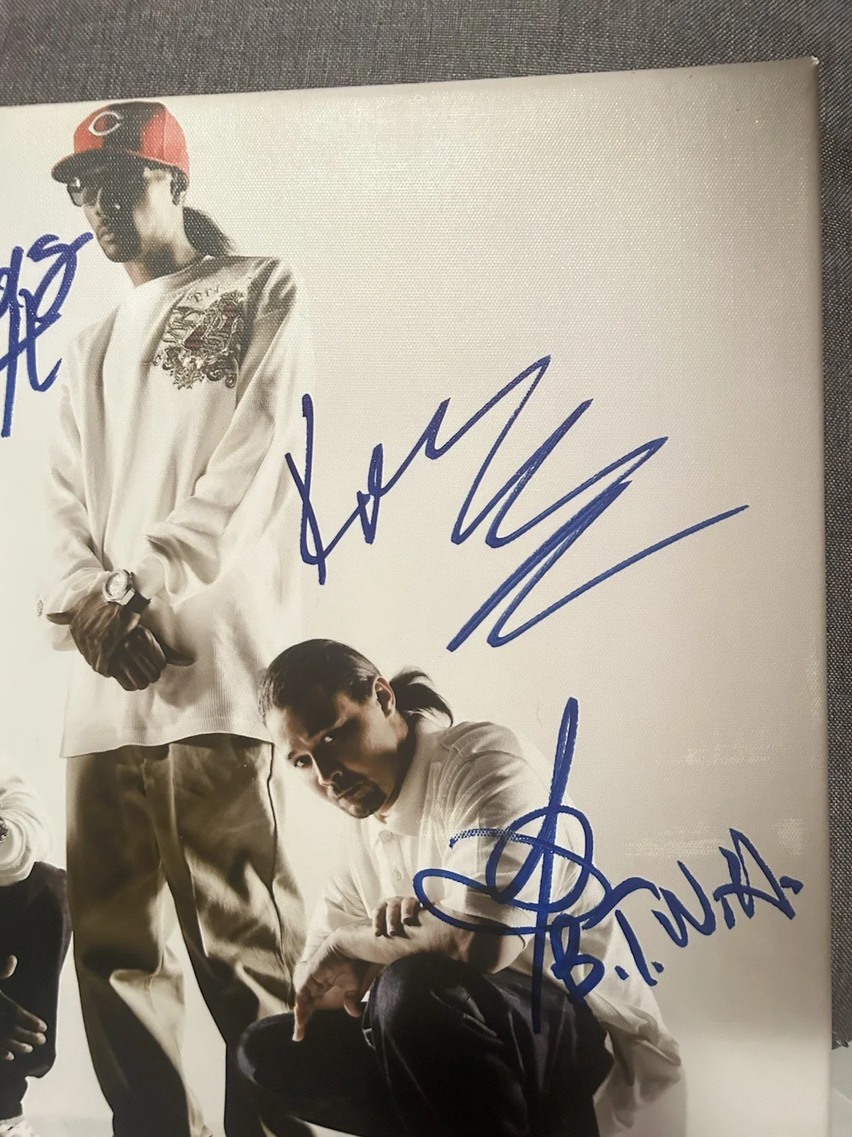 Bone Thugs N Harmony Signed 16x20 Canvas JSA All 5 Rare, image 4