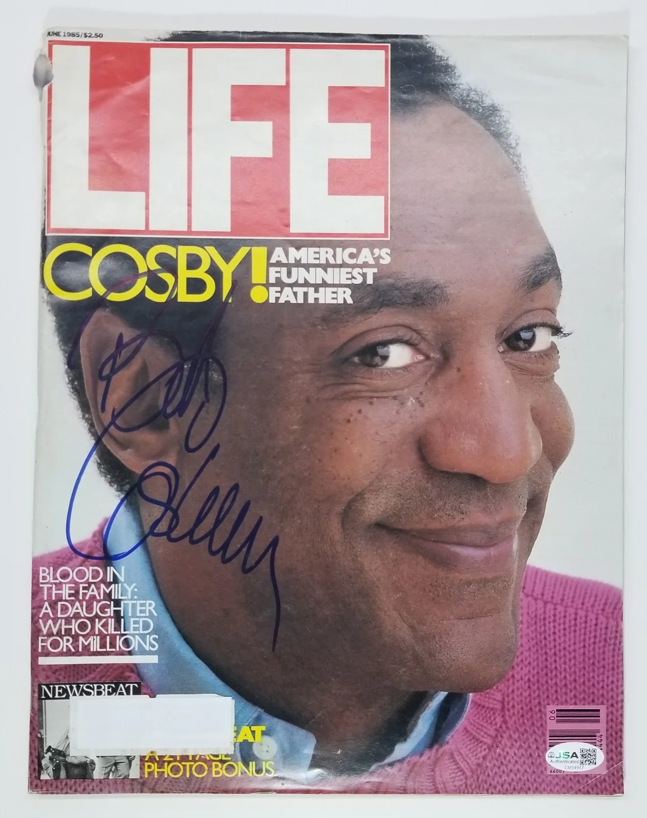 Bill Cosby — Bill Cosby REAL hand SIGNED 1985 Full Sized LIFE Magazine JSA COA Autographed