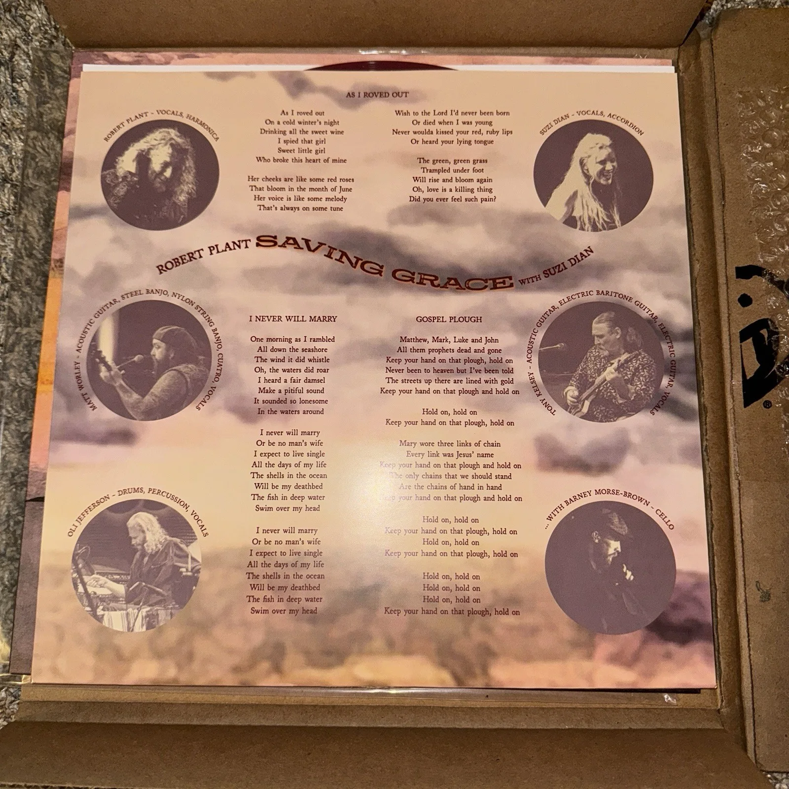 Robert Plant Saving Grace Vinyl SIGNED COVER - Led Zeppelin, image 2