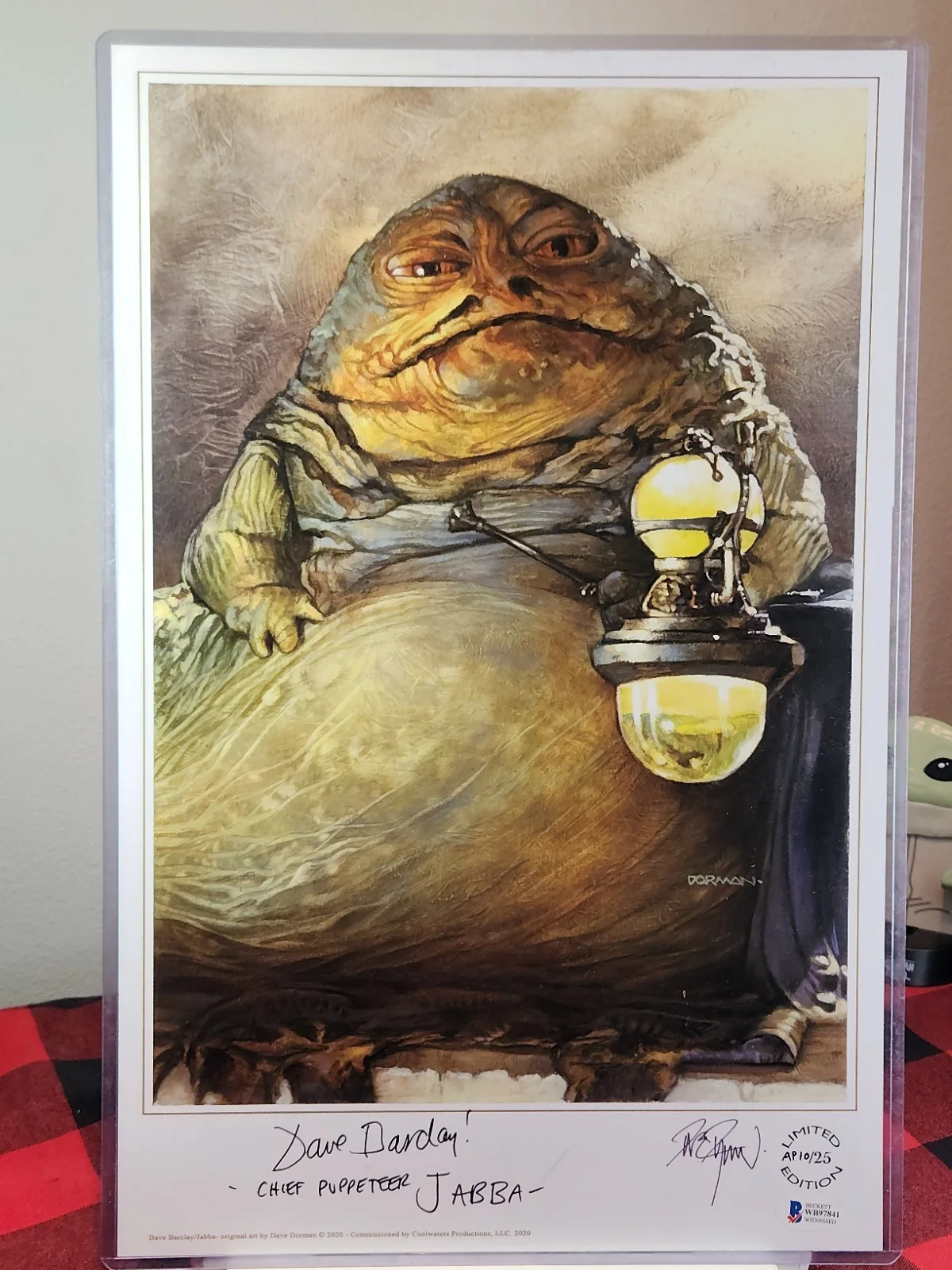 Dave Barclay & DAVE DORMAN — DAVE BARCLAY & DAVE DORMAN Signed Star Wars Jabba the Hutt Artist Proof 11x17
