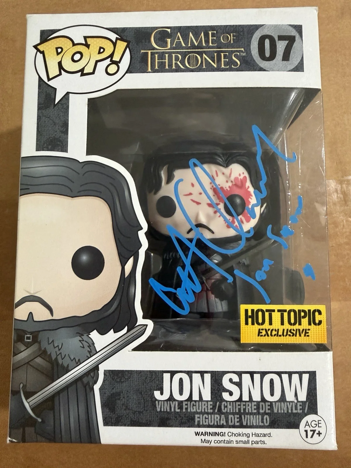 Kit Harington Signed "Jon Snow" Funko Game of Throne CN Autograph Proof SWAU COA, изображение 4
