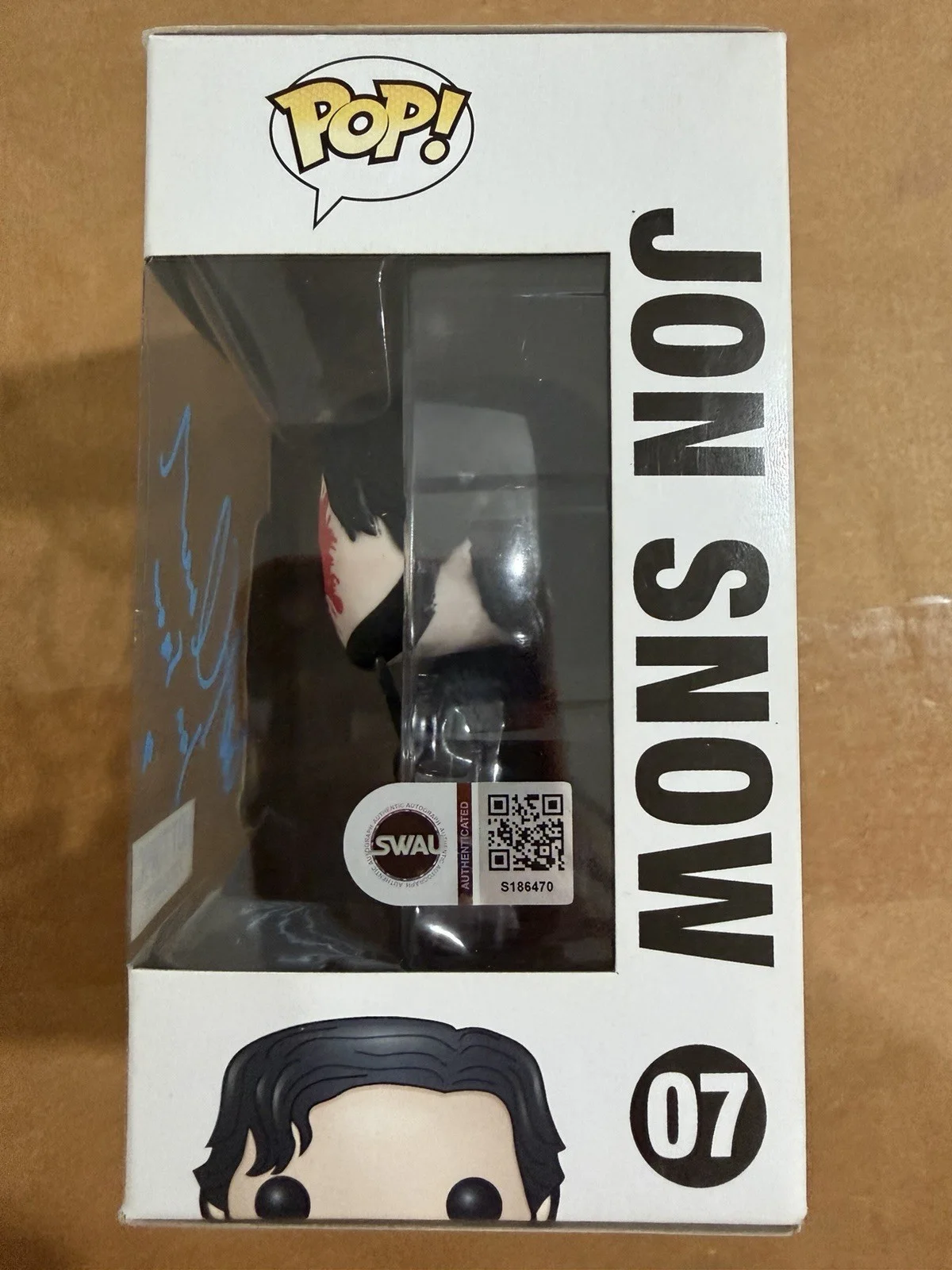 Kit Harington Signed "Jon Snow" Funko Game of Throne CN Autograph Proof SWAU COA, изображение 5