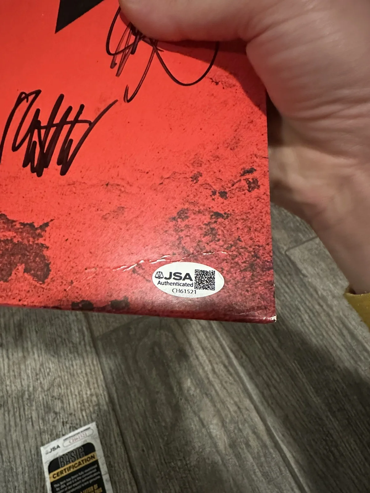 THREE DAYS GRACE SIGNED OUTSIDER VINYL RECORD JSA COA AUTOGRAPHED WHOLE BAND 5X, image 3