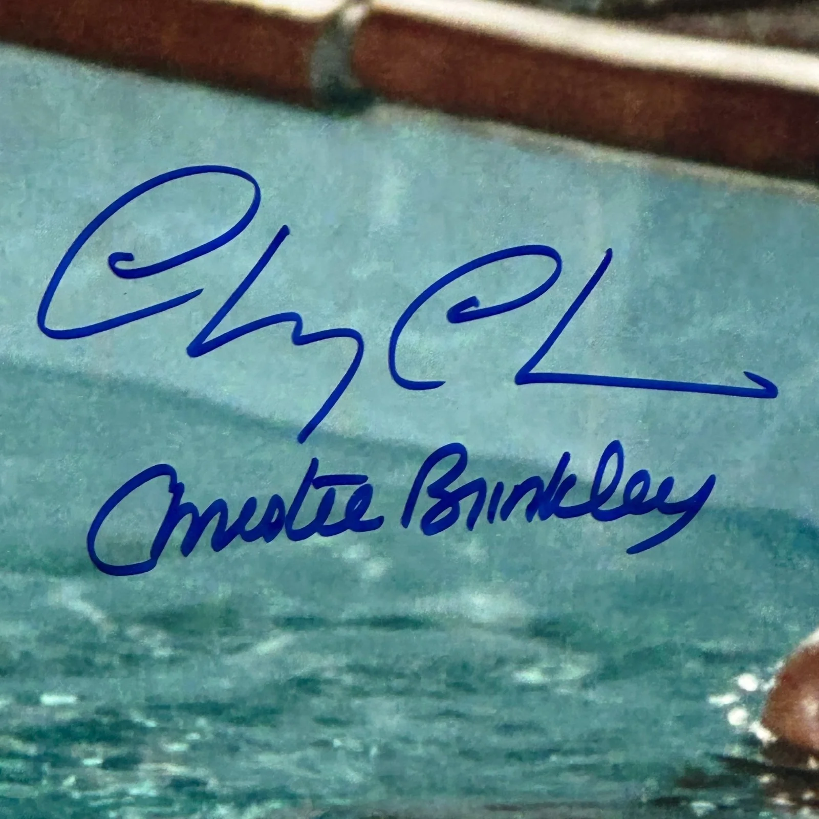 Chevy Chase, Christie Brinkley — Chevy Chase + Christie Brinkley 11x14 Vacation Photo Autograph Beckett Authentic, изображение 2