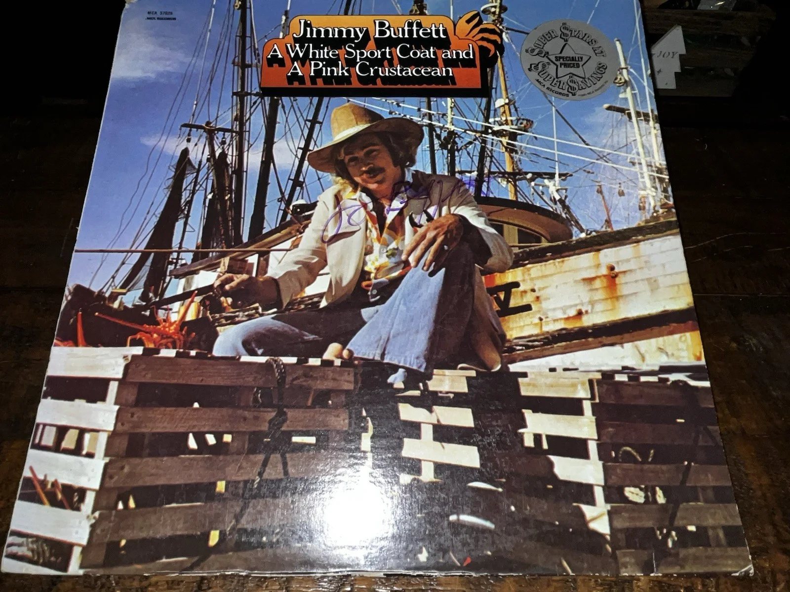 Jimmy Buffett — JIMMY BUFFETT SIGNED/AUTOGRAPHED VINYL RECORD PURPLE INK LITE “SEE PICTURES” VG+, image 2