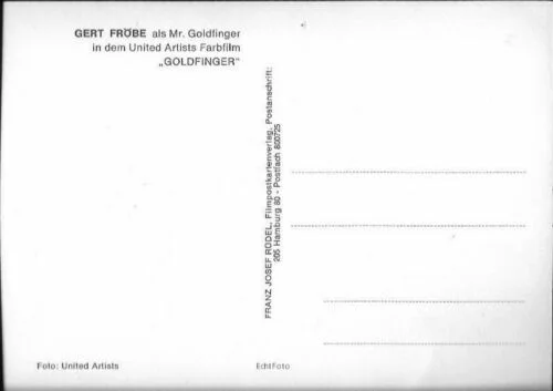 GERT FROBE / FRÖBE (+) 007 JAMES BOND WONDERFUL AUTOGRAPH AURIC GOLDFINGER 1965!, изображение 2