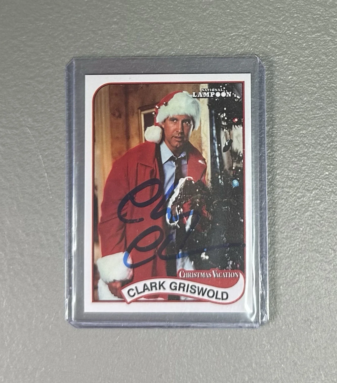 Chevy Chase — Chevy Chase Christmas Vacation Signed Griswold Custom Trading Card SWAU COA, image 4
