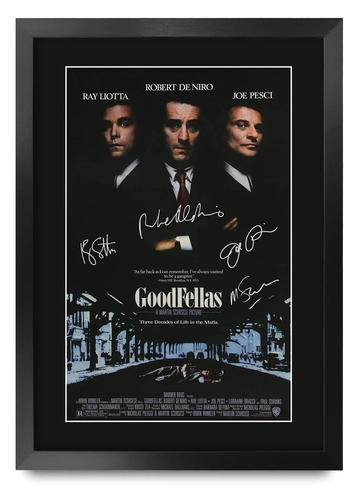 GOODFELLAS CAST — GOODFELLAS MOVIE CAST 8.5X11 SIGNED PHOTO AUTOGRAPH POSTER ALL SIGNATURES
