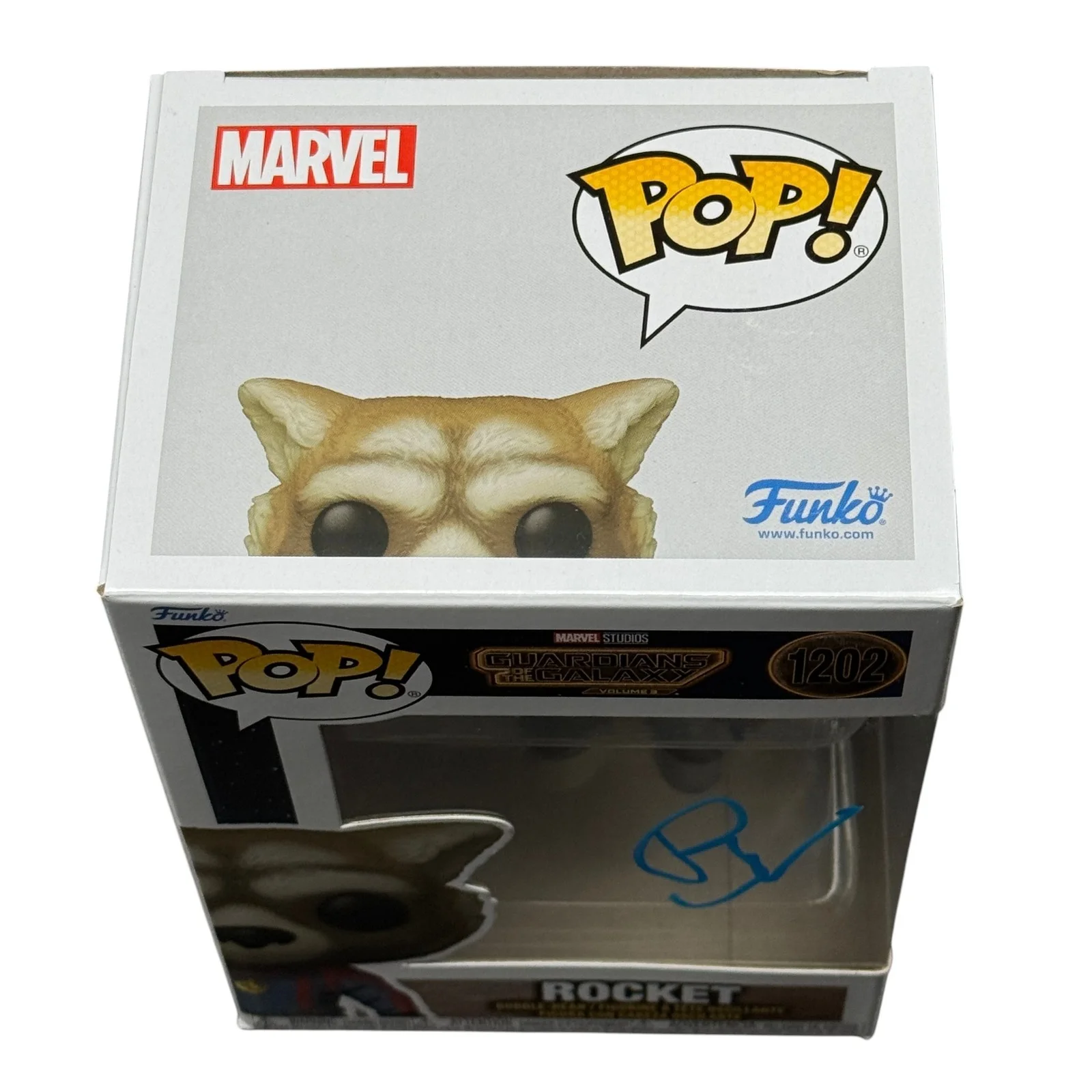 Bradley Cooper — Bradley Cooper Signed Rocket Funko Pop 1202 Autograph Guardians Beckett COA, image 5