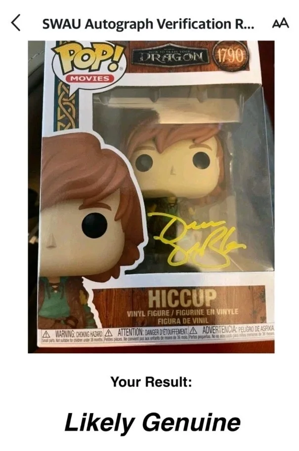 Dean DeBlois — Dean DeBlois Signed Hiccup How To Train Your Dragon Autograph Funko Pop 1790, изображение 3