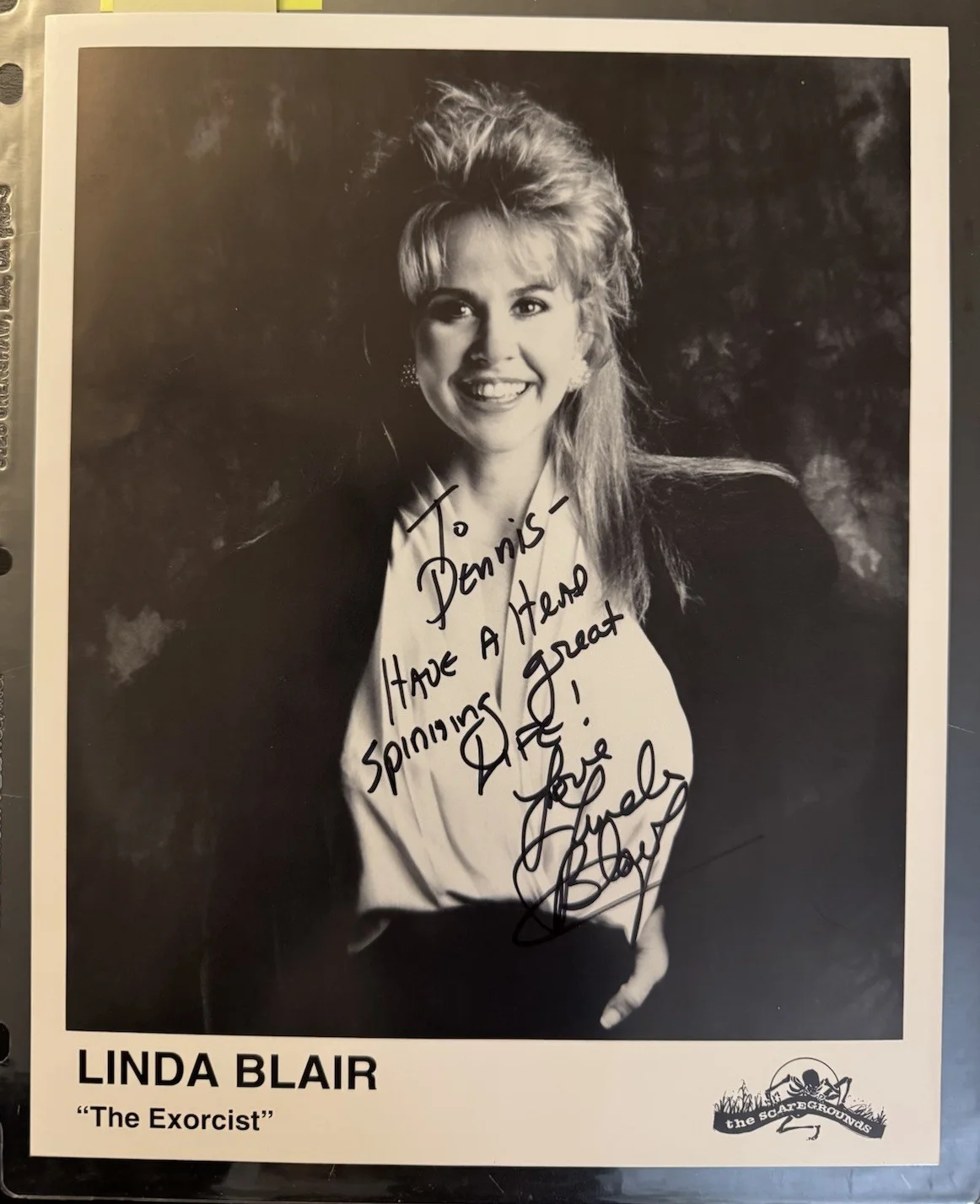 LINDA BLAIR — VTG Linda Blair Signed 8x10 Photo Inscribed Autograph The Exorcist Actress