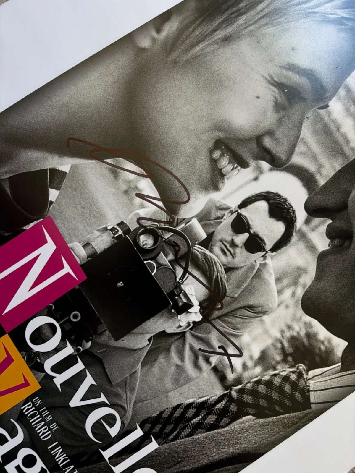 RICHARD LINKLATER SIGNED SCHOOL NOUVELLE VAGUE 12X18 MOVIE POSTER PHOTO BAS, изображение 2